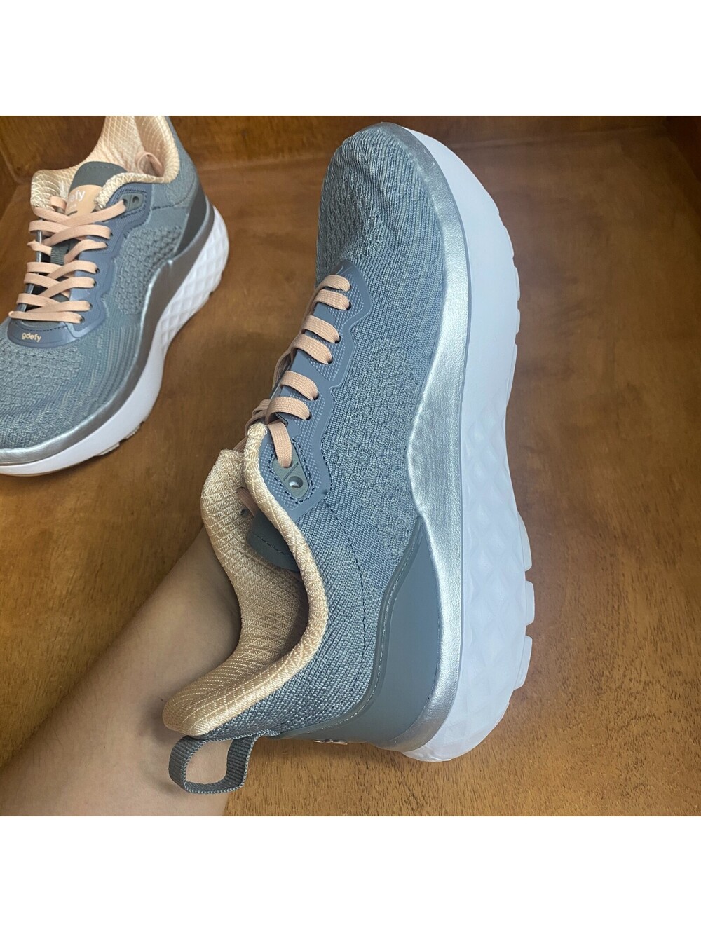 GDefy Gravity Defyer XLR8 Shoes Womens Size 8 Gray Peach Versocloud TB9034FGP-XW - Picture 12 of 15